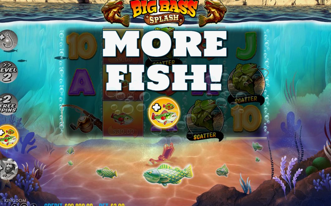 Fiskar med MONEY-värden som Wild samlar in i Free Spins