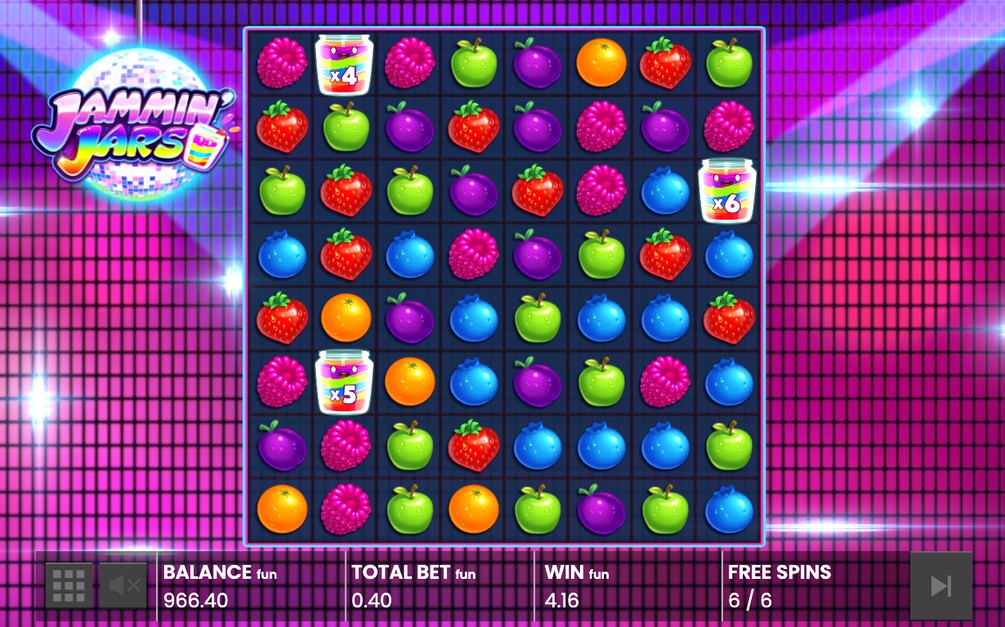 Free Games Feature med sex fasta free spins i gång